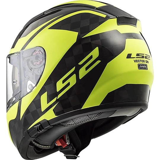 Carbon Integral Helmet Ls2 FF397 Vector C Shine Hi-V Yellow Fluo 6 Carbon Integral Helmet Ls2 FF397 Vector C Shine Hi-V Yellow Fluo - Image 4
