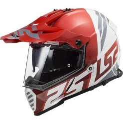 Cross Enduro Helmet Off Road Moto Ls2 MX436 PIONEER EVO Evolve Red White