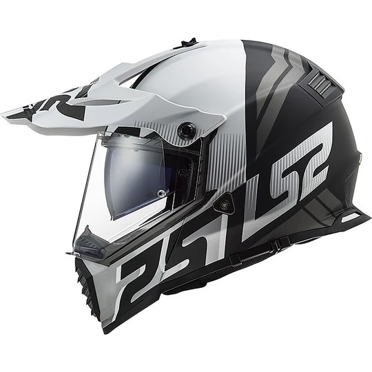 Cross Enduro Helmet Off Road Moto Ls2 MX436 PIONEER EVO Evolve White Matt Black 5 Cross Enduro Helmet Off Road Moto Ls2 MX436 PIONEER EVO Evolve White Matt Black - Image 3