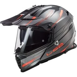 Cross Enduro Helmet Off Road Moto Ls2 MX436 PIONEER EVO Knight Orange Titanium Fluo