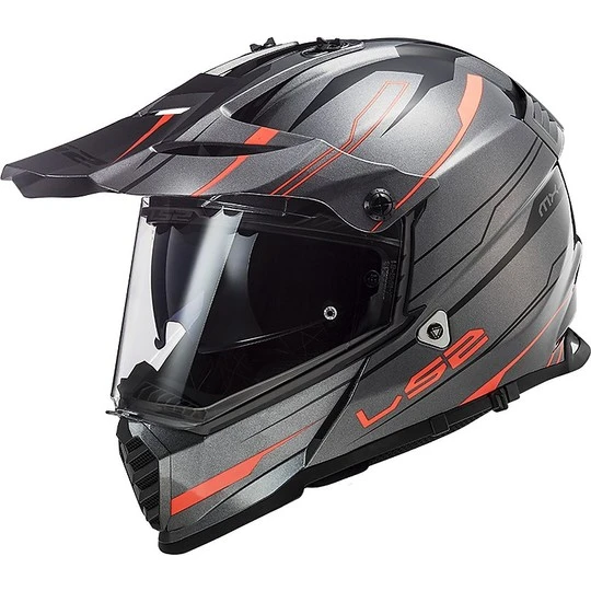 Cross Enduro Helmet Off Road Moto Ls2 MX436 PIONEER EVO Knight Orange Titanium Fluo 2 Cross Enduro Helmet Off Road Moto Ls2 MX436 PIONEER EVO Knight Orange Titanium Fluo