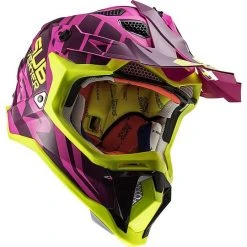 Cross Enduro Helmet Off Road Moto Ls2 MX470 SUBVERTER Troop Pink Matt Yellow Fluo -Ls2 Sales Shop cross enduro helmet off road moto ls2 mx470 subverter troop pink matt yellow fluo 86309