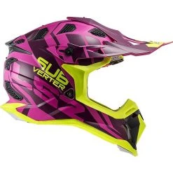 Cross Enduro Helmet Off Road Moto Ls2 MX470 SUBVERTER Troop Pink Matt Yellow Fluo -Ls2 Sales Shop cross enduro helmet off road moto ls2 mx470 subverter troop pink matt yellow fluo 86313