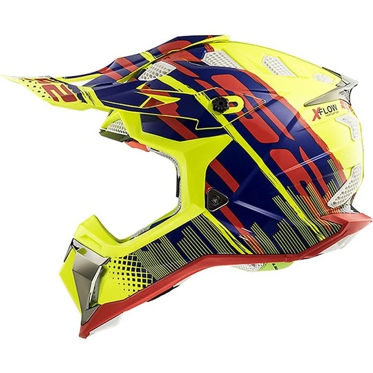 Cross Enduro Moto Helmet LS2 MX 470 Yellow Bomber Red Subwoofer 6 Cross Enduro Moto Helmet LS2 MX 470 Yellow Bomber Red Subwoofer - Image 4