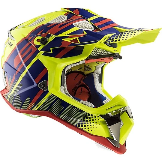 Cross Enduro Moto Helmet LS2 MX 470 Yellow Bomber Red Subwoofer 10 Cross Enduro Moto Helmet LS2 MX 470 Yellow Bomber Red Subwoofer - Image 8