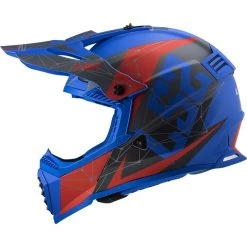 Cross Enduro Moto Ls2 Helmet MX437 FAST EVO Alpha Black Blue Matt -Ls2 Sales Shop cross enduro moto ls2 helmet mx437 fast evo alpha black blue matt 135932