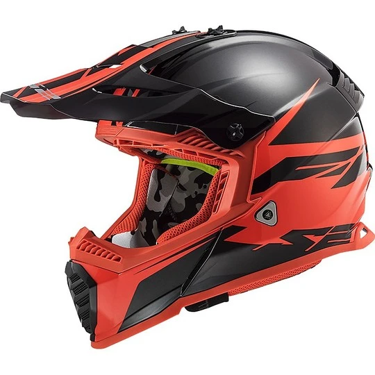 Cross Enduro Motorcycle Helmet Ls2 MX437 FAST EVO Roar Black Matte Red 3 Cross Enduro Motorcycle Helmet Ls2 MX437 FAST EVO Roar Black Matte Red