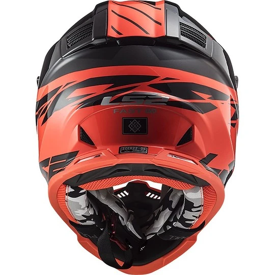 Cross Enduro Motorcycle Helmet Ls2 MX437 FAST EVO Roar Black Matte Red 6 Cross Enduro Motorcycle Helmet Ls2 MX437 FAST EVO Roar Black Matte Red - Image 4