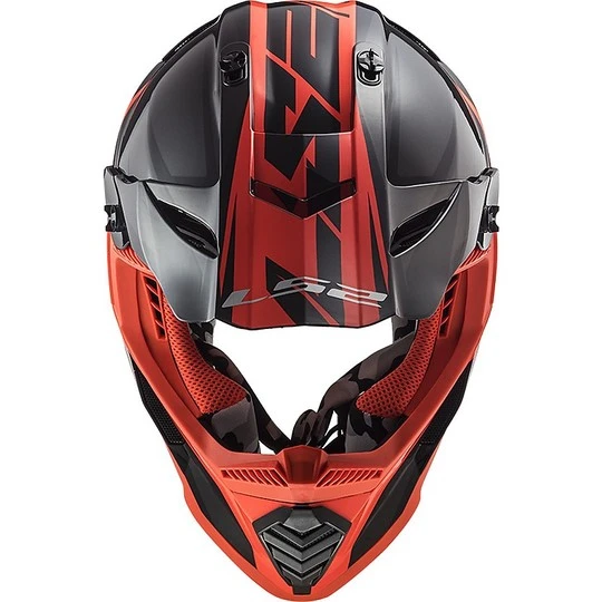 Cross Enduro Motorcycle Helmet Ls2 MX437 FAST EVO Roar Black Matte Red 7 Cross Enduro Motorcycle Helmet Ls2 MX437 FAST EVO Roar Black Matte Red - Image 5