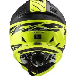 Cross Enduro Motorcycle Helmet Ls2 MX437 FAST EVO Roar Matte Black Yellow Fluo -Ls2 Sales Shop cross enduro motorcycle helmet ls2 mx437 fast evo roar matte black yellow fluo 86429