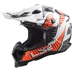 Cross Enduro Motorcycle Helmet Off Road Ls2 MX700 Subverter Evo ASTRO White Orange