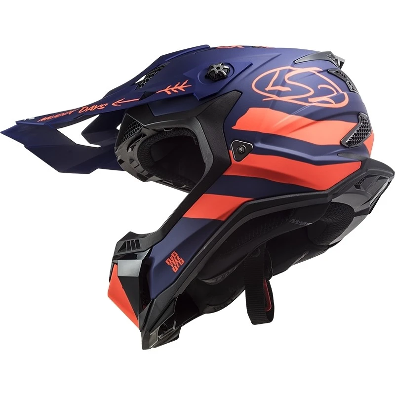 Cross Enduro Motorcycle Helmet Off Road Ls2 MX700 Subverter Evo CARGO Blue Orange Fluo Matt 4 Cross Enduro Motorcycle Helmet Off Road Ls2 MX700 Subverter Evo CARGO Blue Orange Fluo Matt - Image 2