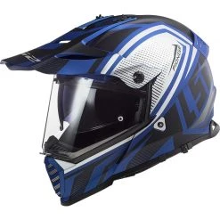 Cross Enduro Off Road Moto Helmet Ls2 MX436 PIONEER EVO Master Black Blue Matt