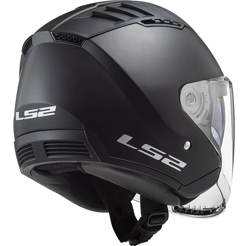 Double Visor Motorcycle Helmet Jet Ls2 OF600 Copter Solid Matt Black 4 Double Visor Motorcycle Helmet Jet Ls2 OF600 Copter Solid Matt Black - Image 2