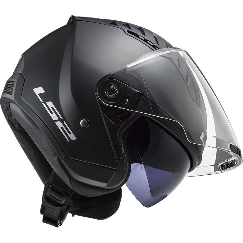 Double Visor Motorcycle Helmet Jet Ls2 OF600 Copter Solid Matt Black 6 Double Visor Motorcycle Helmet Jet Ls2 OF600 Copter Solid Matt Black - Image 4