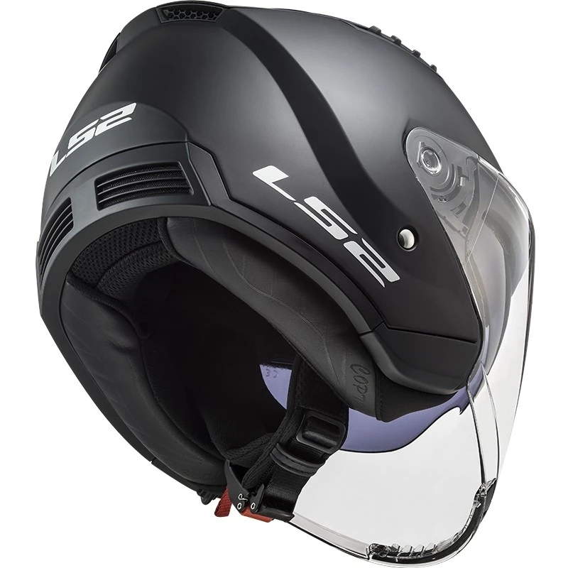 Double Visor Motorcycle Helmet Jet Ls2 OF600 Copter Solid Matt Black 10 Double Visor Motorcycle Helmet Jet Ls2 OF600 Copter Solid Matt Black - Image 8