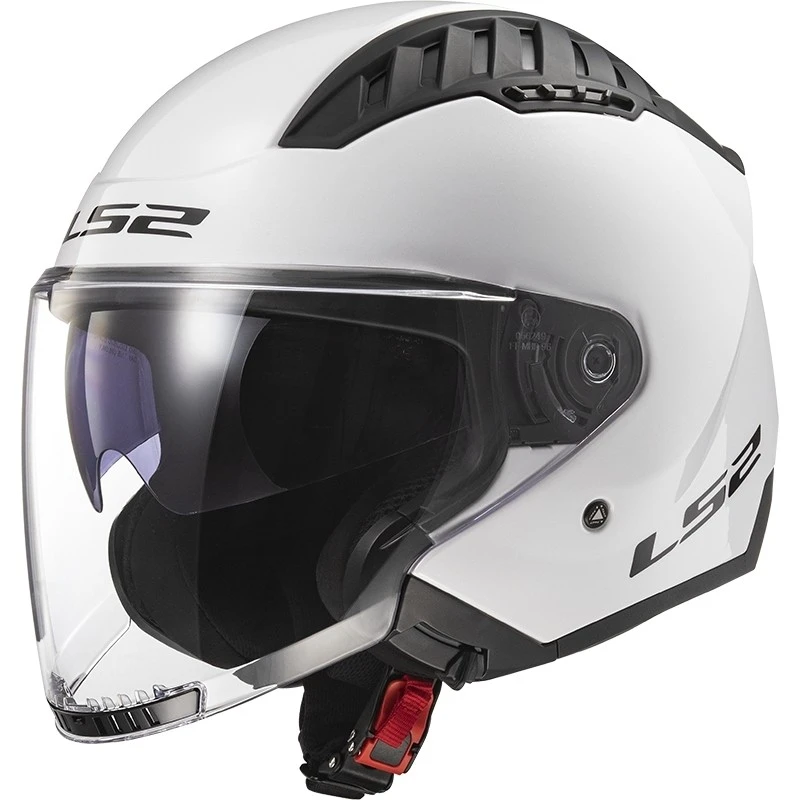 Double Visor Motorcycle Helmet Jet Ls2 OF600 Copter Solid White 3 Double Visor Motorcycle Helmet Jet Ls2 OF600 Copter Solid White