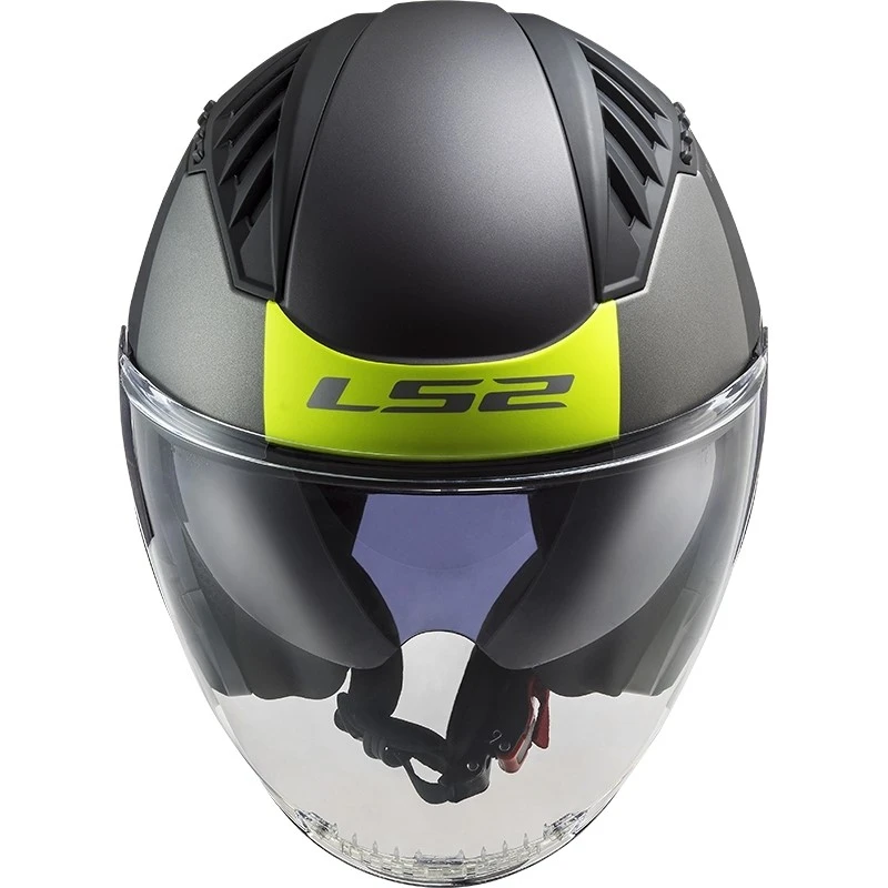 Double Visor Motorcycle Helmet Jet Ls2 OF600 Copter URBANE Black Yellow Fluo Matt 5 Double Visor Motorcycle Helmet Jet Ls2 OF600 Copter URBANE Black Yellow Fluo Matt - Image 3