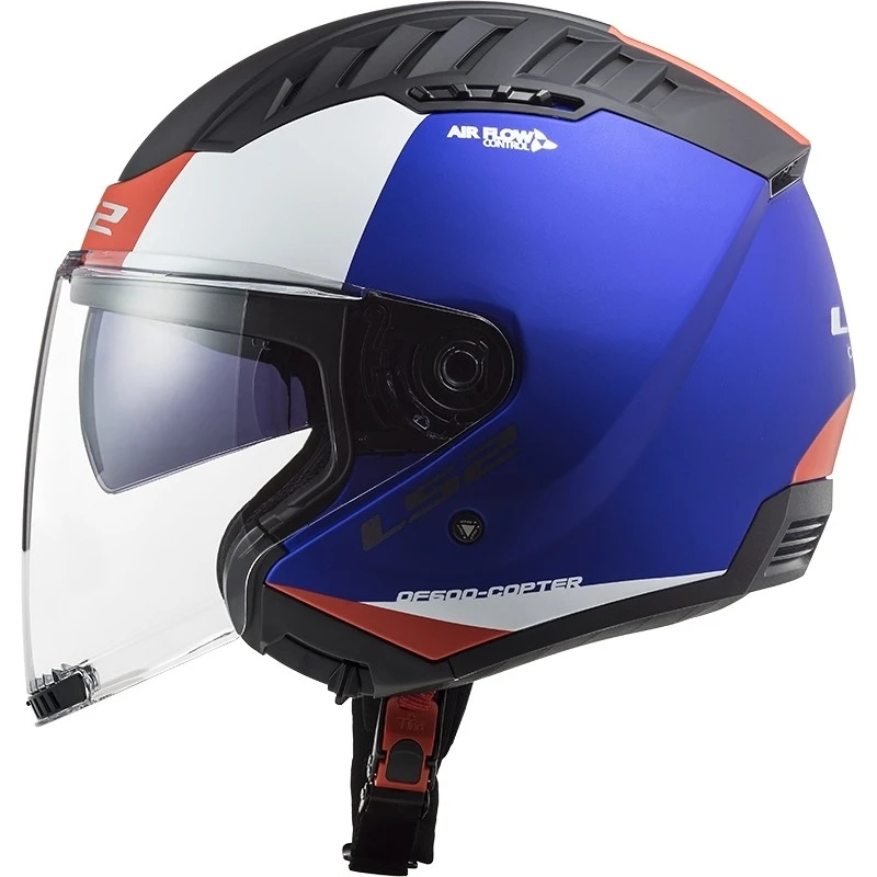 Double Visor Motorcycle Helmet Jet Ls2 OF600 Copter URBANE Blue Red 8 Double Visor Motorcycle Helmet Jet Ls2 OF600 Copter URBANE Blue Red - Image 6