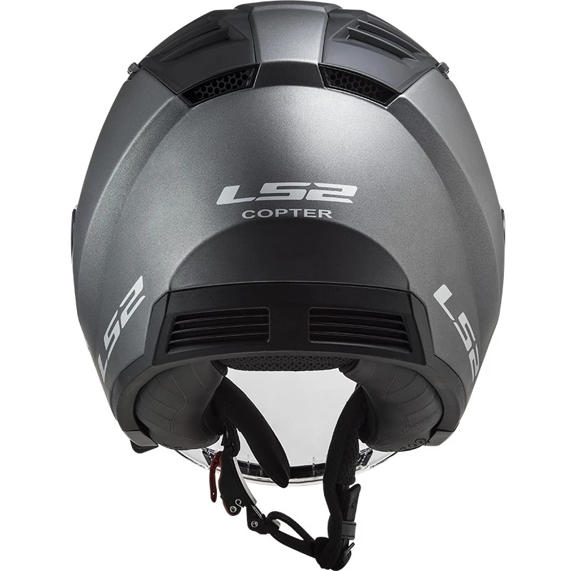 Double Visor Motorcycle Helmet Jet Ls2 OF600 Solid Copter Matt Titanium 9 Double Visor Motorcycle Helmet Jet Ls2 OF600 Solid Copter Matt Titanium - Image 7
