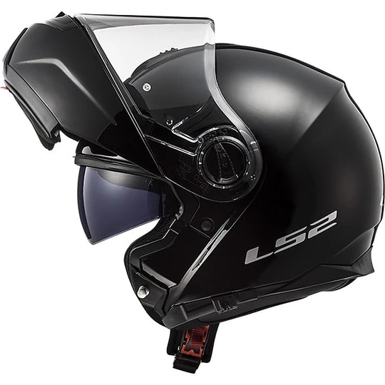 Dual Visor Modular Motorcycle Helmet LS2 FF325 Strobe Gloss Black 3 Dual Visor Modular Motorcycle Helmet LS2 FF325 Strobe Gloss Black