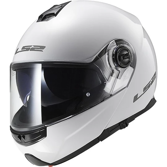 Dual Visor Modular Motorcycle Helmet LS2 FF325 Strobe Glossy White 4 Dual Visor Modular Motorcycle Helmet LS2 FF325 Strobe Glossy White - Image 2