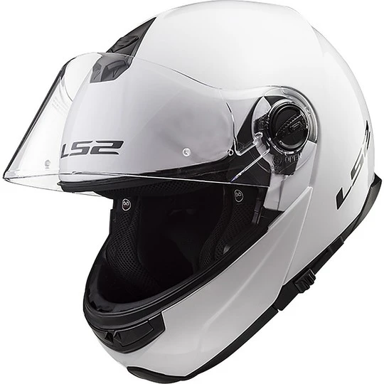 Dual Visor Modular Motorcycle Helmet LS2 FF325 Strobe Glossy White 6 Dual Visor Modular Motorcycle Helmet LS2 FF325 Strobe Glossy White - Image 4
