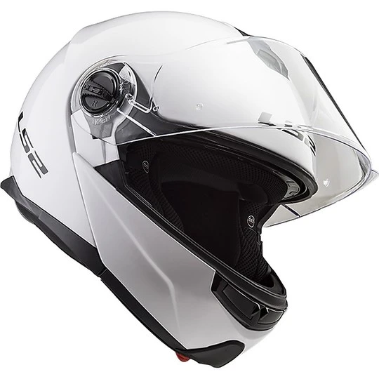 Dual Visor Modular Motorcycle Helmet LS2 FF325 Strobe Glossy White 7 Dual Visor Modular Motorcycle Helmet LS2 FF325 Strobe Glossy White - Image 5