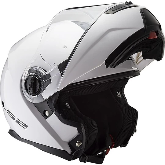 Dual Visor Modular Motorcycle Helmet LS2 FF325 Strobe Glossy White 11 Dual Visor Modular Motorcycle Helmet LS2 FF325 Strobe Glossy White - Image 9