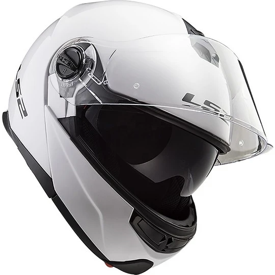 Dual Visor Modular Motorcycle Helmet LS2 FF325 Strobe Glossy White 12 Dual Visor Modular Motorcycle Helmet LS2 FF325 Strobe Glossy White - Image 10