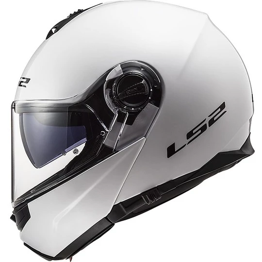 Dual Visor Modular Motorcycle Helmet LS2 FF325 Strobe Glossy White 15 Dual Visor Modular Motorcycle Helmet LS2 FF325 Strobe Glossy White - Image 13