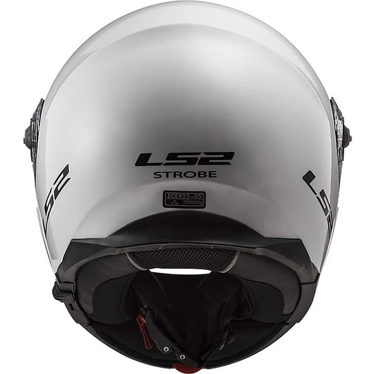 Dual Visor Modular Motorcycle Helmet LS2 FF325 Strobe Glossy White 17 Dual Visor Modular Motorcycle Helmet LS2 FF325 Strobe Glossy White - Image 15