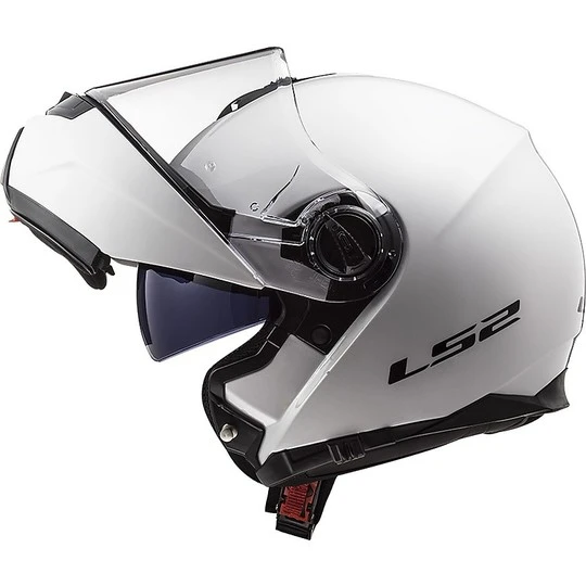 Dual Visor Modular Motorcycle Helmet LS2 FF325 Strobe Glossy White 3 Dual Visor Modular Motorcycle Helmet LS2 FF325 Strobe Glossy White