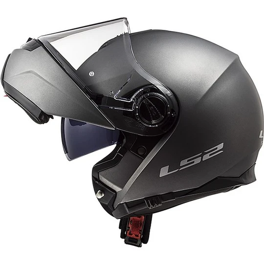 Dual Visor Modular Motorcycle Helmet LS2 FF325 Strobe Titanium 3 Dual Visor Modular Motorcycle Helmet LS2 FF325 Strobe Titanium