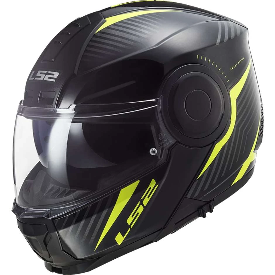 Dual Visor Motorcycle Modular Helmet Ls2 FF902 SCOPE Skid Black Yellow Fluo 3 Dual Visor Motorcycle Modular Helmet Ls2 FF902 SCOPE Skid Black Yellow Fluo