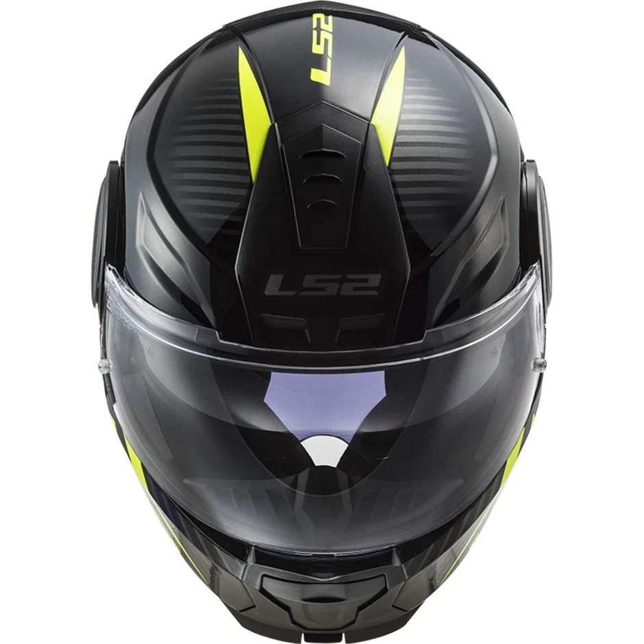 Dual Visor Motorcycle Modular Helmet Ls2 FF902 SCOPE Skid Black Yellow Fluo 13 Dual Visor Motorcycle Modular Helmet Ls2 FF902 SCOPE Skid Black Yellow Fluo - Image 11