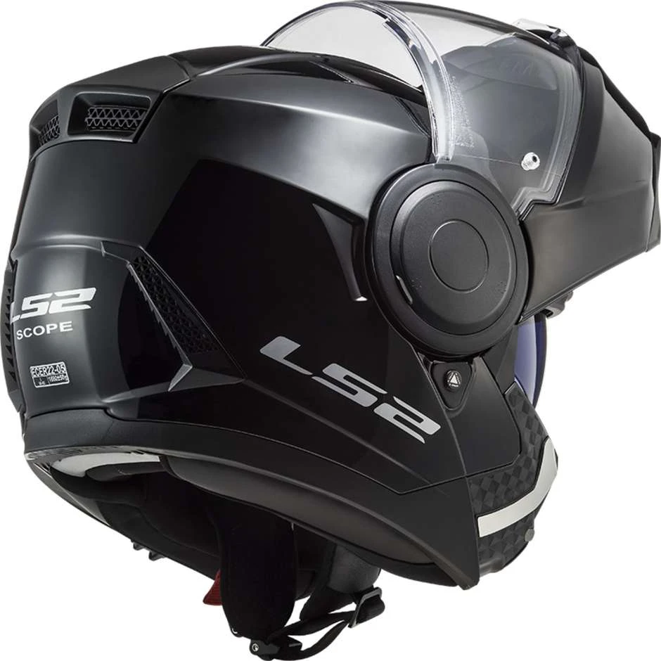 Dual Visor Motorcycle Modular Helmet Ls2 FF902 SCOPE Solid Glossy Black 5 Dual Visor Motorcycle Modular Helmet Ls2 FF902 SCOPE Solid Glossy Black - Image 3