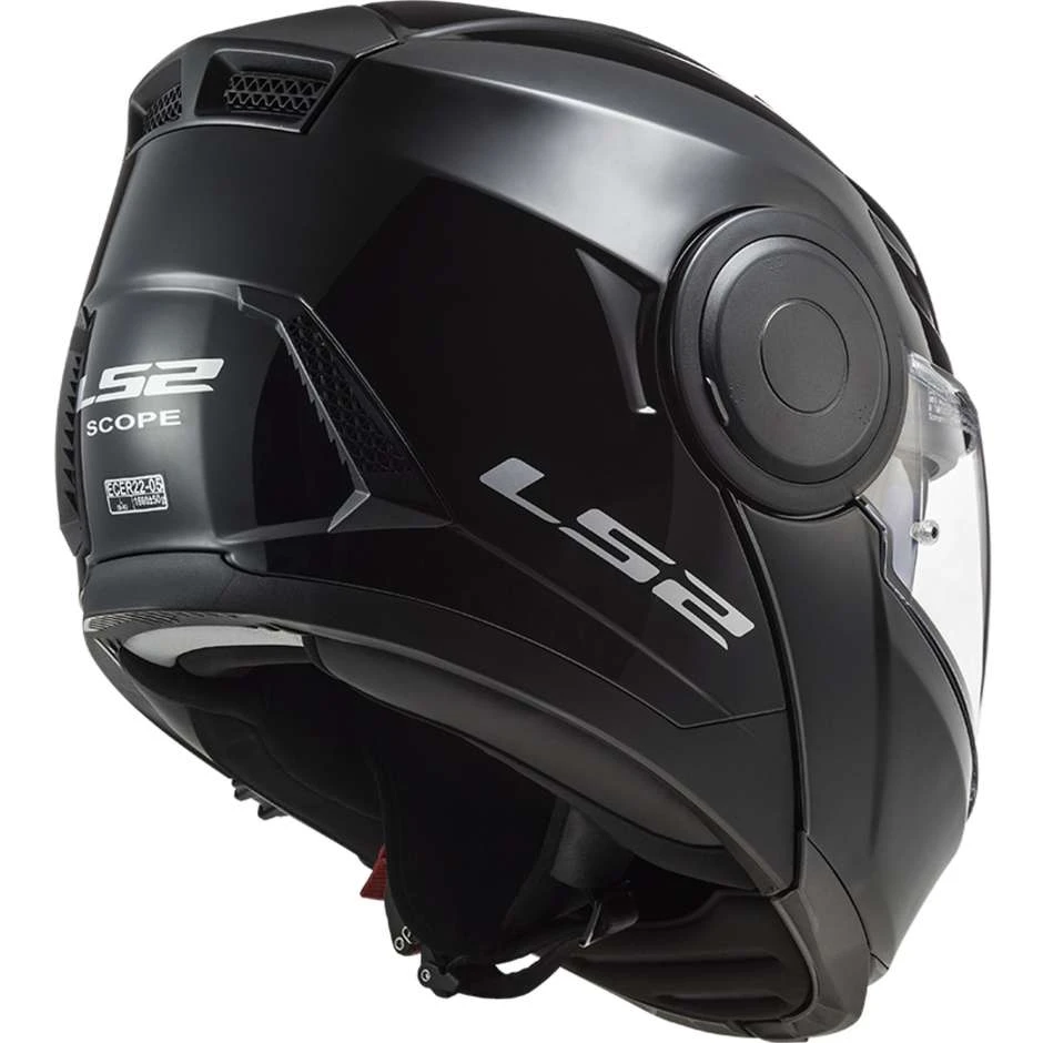 Dual Visor Motorcycle Modular Helmet Ls2 FF902 SCOPE Solid Glossy Black 6 Dual Visor Motorcycle Modular Helmet Ls2 FF902 SCOPE Solid Glossy Black - Image 4