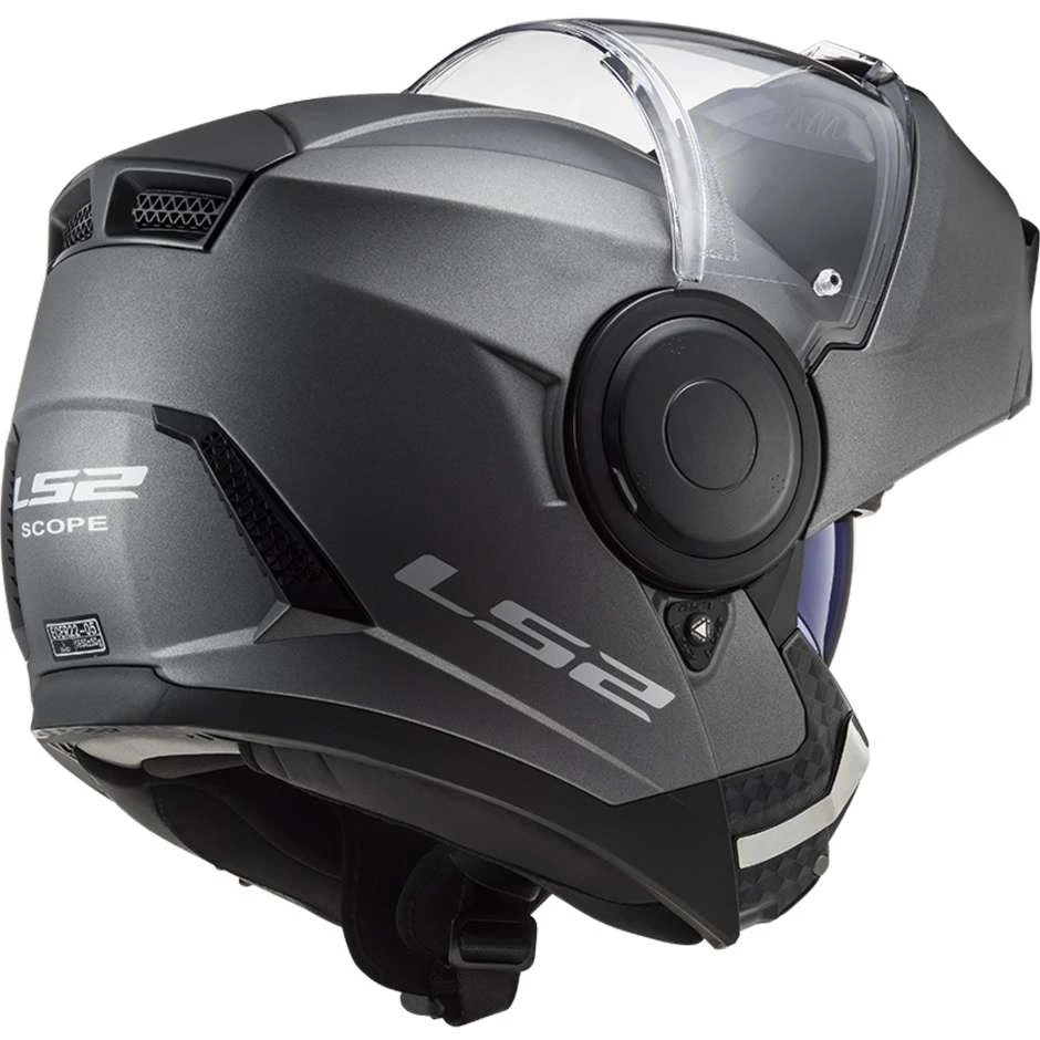 Dual Visor Motorcycle Modular Helmet Ls2 FF902 SCOPE Solid Matt Titanium 5 Dual Visor Motorcycle Modular Helmet Ls2 FF902 SCOPE Solid Matt Titanium - Image 3