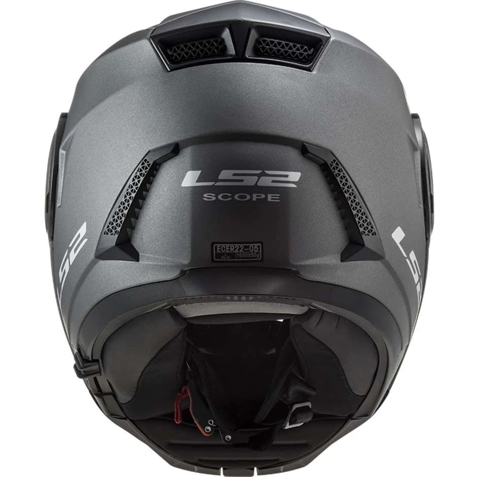 Dual Visor Motorcycle Modular Helmet Ls2 FF902 SCOPE Solid Matt Titanium 10 Dual Visor Motorcycle Modular Helmet Ls2 FF902 SCOPE Solid Matt Titanium - Image 8