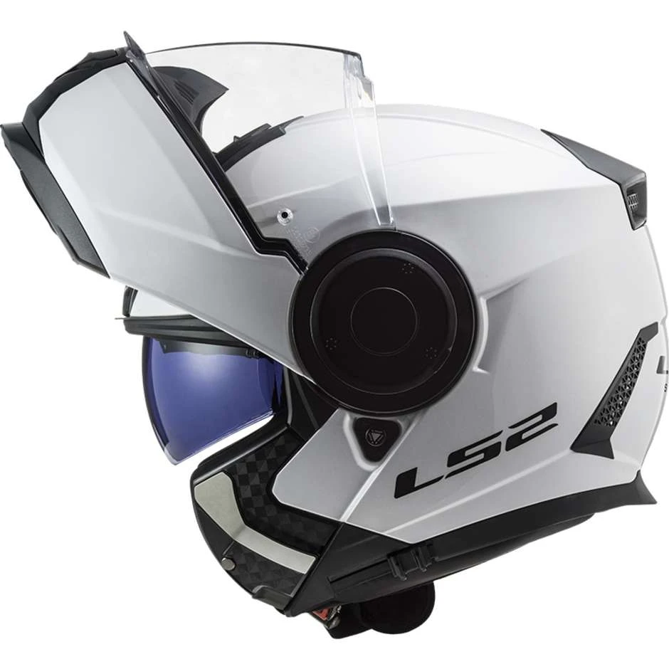 Dual Visor Motorcycle Modular Helmet Ls2 FF902 SCOPE Solid White 4 Dual Visor Motorcycle Modular Helmet Ls2 FF902 SCOPE Solid White - Image 2
