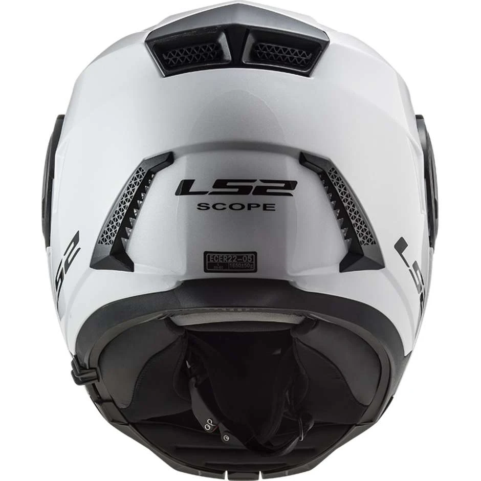 Dual Visor Motorcycle Modular Helmet Ls2 FF902 SCOPE Solid White 11 Dual Visor Motorcycle Modular Helmet Ls2 FF902 SCOPE Solid White - Image 9
