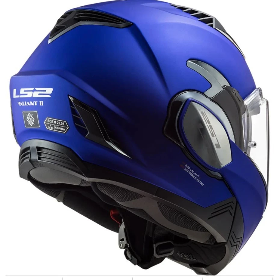 Flip-up Modular Helmet Ls2 FF900 VALIANT 2 Blue Yamaha Matt 4 Flip-up Modular Helmet Ls2 FF900 VALIANT 2 Blue Yamaha Matt - Image 2