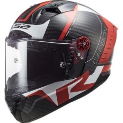 Full Carbon Motorcycle Helmet Ls2 FF805 THUNDER C Racing1 Red White