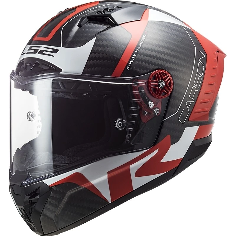 Full Carbon Motorcycle Helmet Ls2 FF805 THUNDER C Racing1 Red White 3 Full Carbon Motorcycle Helmet Ls2 FF805 THUNDER C Racing1 Red White