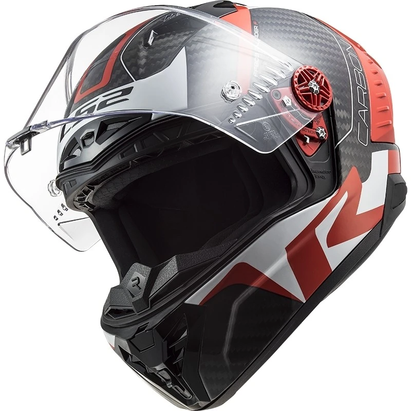 Full Carbon Motorcycle Helmet Ls2 FF805 THUNDER C Racing1 Red White 4 Full Carbon Motorcycle Helmet Ls2 FF805 THUNDER C Racing1 Red White - Image 2