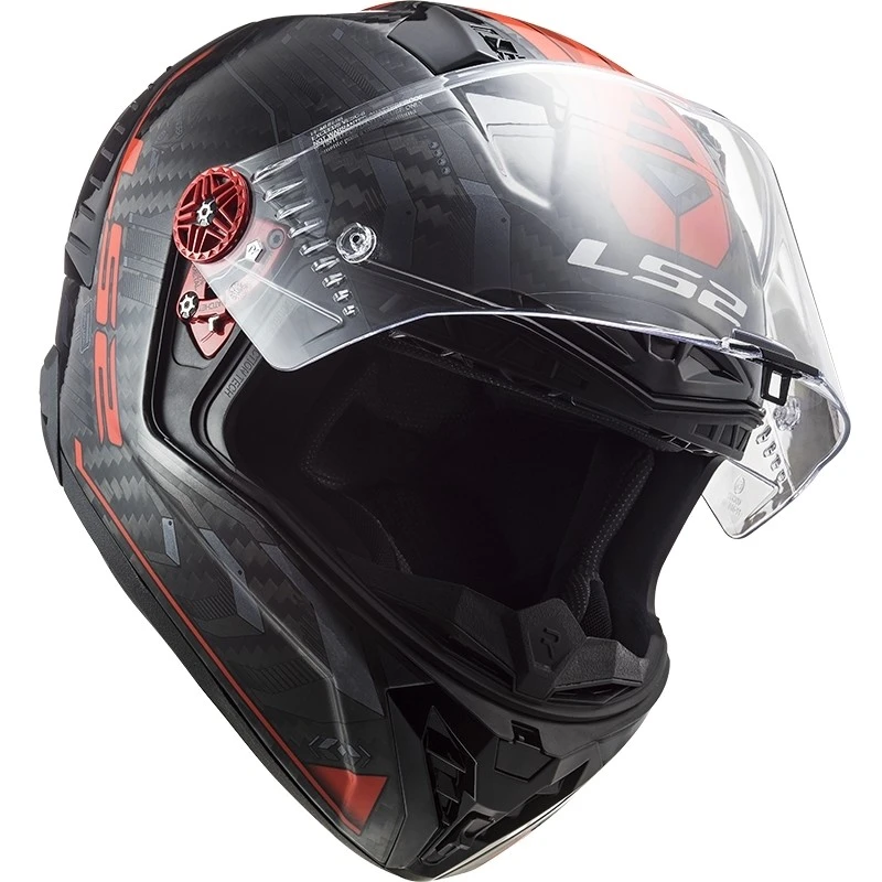 Full Carbon Motorcycle Helmet Ls2 FF805 THUNDER C Sputnik Red Metal 4 Full Carbon Motorcycle Helmet Ls2 FF805 THUNDER C Sputnik Red Metal - Image 2