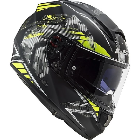 Full Face Helmet Motorcycle HPFC Ls2 FF397 VECTOR EVO Black Stencil Matt Yellow Fluo 5 Full Face Helmet Motorcycle HPFC Ls2 FF397 VECTOR EVO Black Stencil Matt Yellow Fluo - Image 3