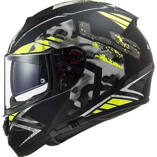 Full Face Helmet Motorcycle HPFC Ls2 FF397 VECTOR EVO Black Stencil Matt Yellow Fluo 4 Full Face Helmet Motorcycle HPFC Ls2 FF397 VECTOR EVO Black Stencil Matt Yellow Fluo - Image 2