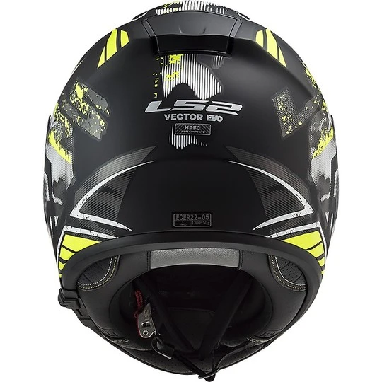 Full Face Helmet Motorcycle HPFC Ls2 FF397 VECTOR EVO Black Stencil Matt Yellow Fluo 7 Full Face Helmet Motorcycle HPFC Ls2 FF397 VECTOR EVO Black Stencil Matt Yellow Fluo - Image 5